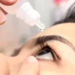 eyedrops in eye